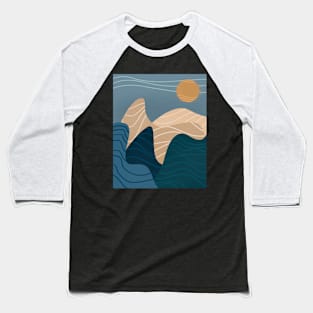 Natural Mountain Landscape Abstract Art Baseball T-Shirt